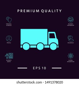 Delivery car icon. Graphic elements for your design