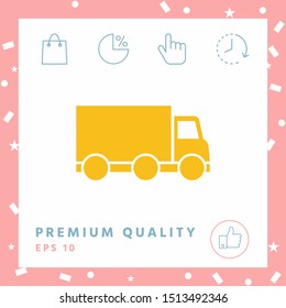 Delivery car icon. Graphic elements for your design