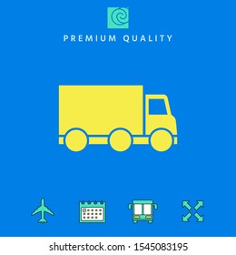 Delivery car icon. Graphic elements for your design