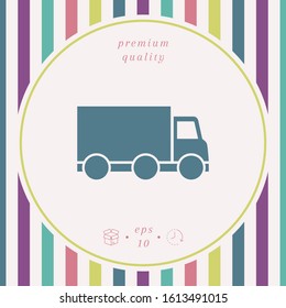 Delivery car icon. Graphic elements for your design