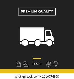 Delivery car icon. Graphic elements for your design