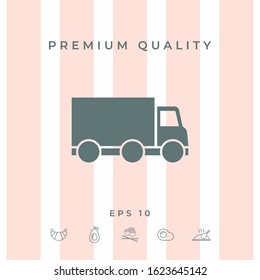Delivery car icon. Graphic elements for your design