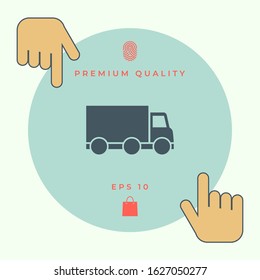 Delivery car icon. Graphic elements for your design