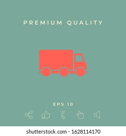 Delivery car icon. Graphic elements for your design