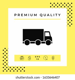 Delivery car icon. Graphic elements for your design
