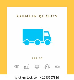 Delivery car icon. Graphic elements for your design