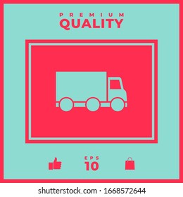Delivery car icon. Graphic elements for your design