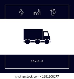 Delivery car icon. Graphic elements for your design
