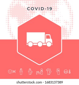 Delivery car icon. Graphic elements for your design