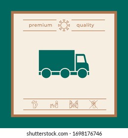 Delivery car icon. Graphic elements for your design