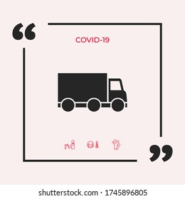 Delivery car icon. Graphic elements for your design