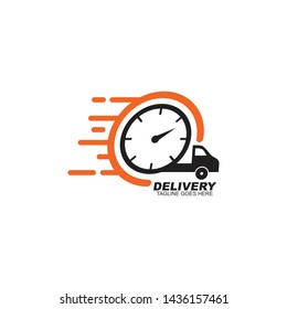 Delivery car icon logo design vector template