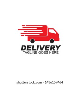 Delivery car icon logo design vector template