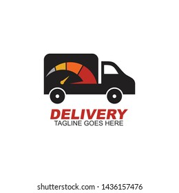 Delivery car icon logo design vector template