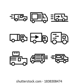 Delivery Car icon or logo isolated sign symbol vector illustration - Collection of high quality black style vector icons
