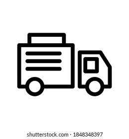 Delivery Car icon or logo isolated sign symbol vector illustration - high quality black style vector icons
