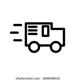 Delivery Car icon or logo isolated sign symbol vector illustration - high quality black style vector icons
