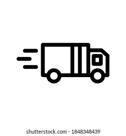 Delivery Car icon or logo isolated sign symbol vector illustration - high quality black style vector icons
