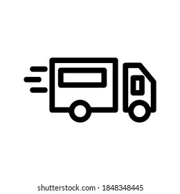 Icono de coche de entrega o logotipo símbolo de signo aislado ilustración vectorial - iconos vectoriales de estilo negro de alta calidad
