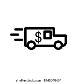 Delivery Car icon or logo isolated sign symbol vector illustration - high quality black style vector icons

