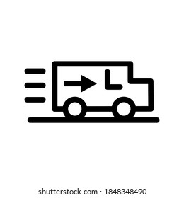 Delivery Car icon or logo isolated sign symbol vector illustration - high quality black style vector icons
