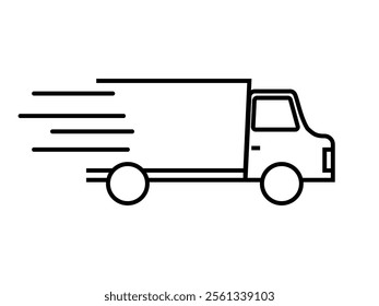 delivery car icon in motion on white background
delivery car icon vector moving