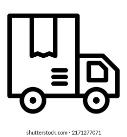 Delivery Car icon, Outline style, Vector Editable