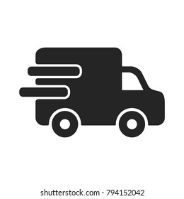 Delivery car icon. Truck symbol. Service pictogram, flat vector sign isolated on white background. Simple vector illustration for graphic and web design.