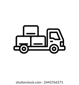 delivery car icon vector in line style