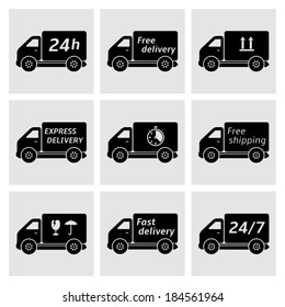 Delivery car icons