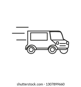 delivery car isolated icon