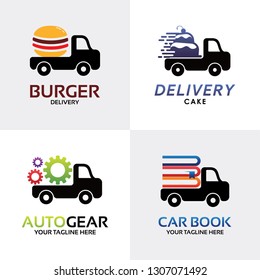 Delivery Car Logo Design Set Template Collection