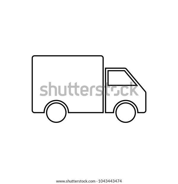 Delivery car outline vector eps10.\
delivery service. Delivery service car icon. Delivery sign.Truck\
Icon in trendy flat style isolated on white background.\
