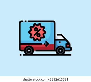 delivery car sale vector icon design