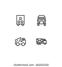 delivery car  set icon 