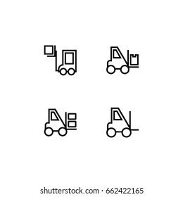 delivery car  set icon