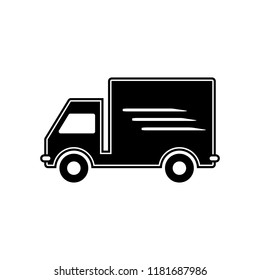 Delivery car vector eps10.  Delivery truck service car icon. Truck car delivery Icon in trendy flat style isolated on white background. 