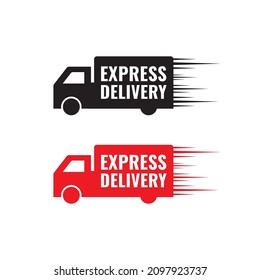 Delivery car vector icon. fast delivery for express delivery app and website, fast movement.