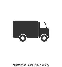 Delivery car vector icon isolated on white background