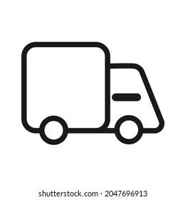 vector de coche de entrega, icono o símbolo de diseño