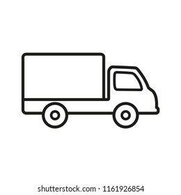 delivery car vector icon in trendy flat design 