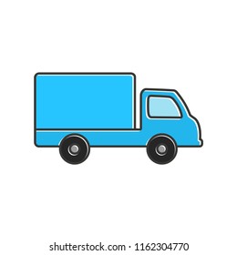 delivery car vector icon in trendy flat design 