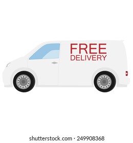 Delivery car vector icon, delivery truck, delivery service 