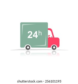 Delivery car for your design. Vector illustration