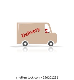 Delivery car for your design. Vector illustration