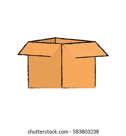 Delivery cardboard box icon vector illustration graphic design