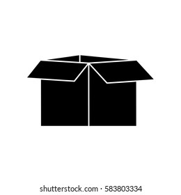 Delivery cardboard box icon vector illustration graphic design
