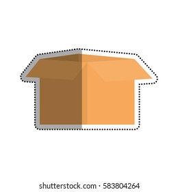 Delivery cardboard box icon vector illustration graphic design