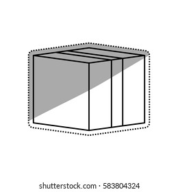 Delivery cardboard box icon vector illustration graphic design