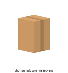 Delivery cardboard box icon vector illustration graphic design